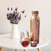 MyOnearth Copper Bottle Antique Finish with Glasses